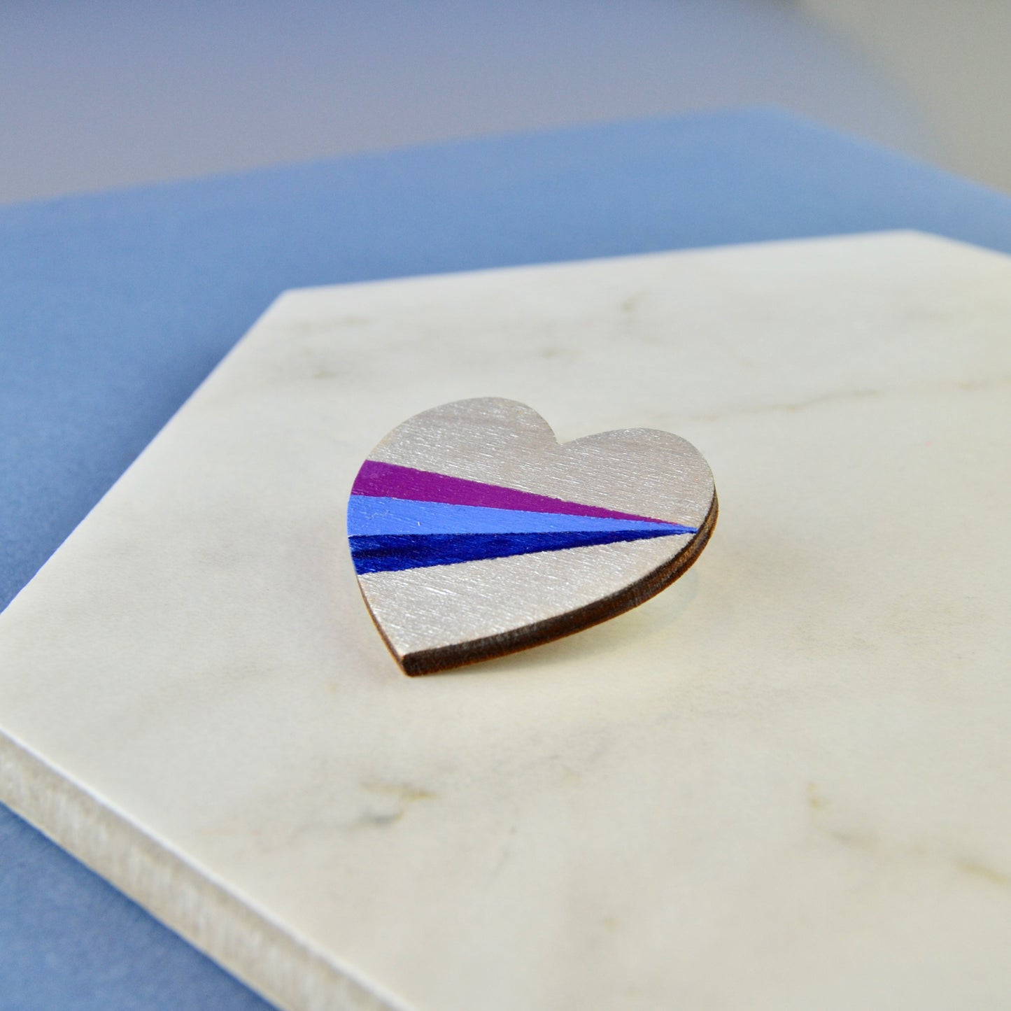 Big Silver Heart Brooch