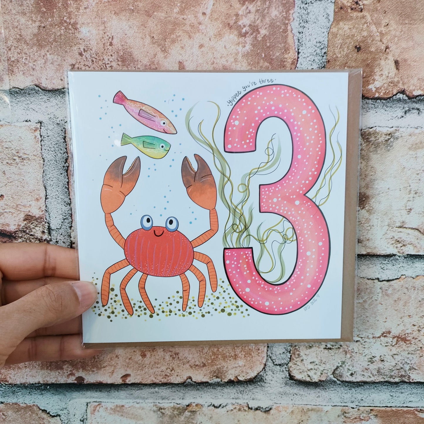 Age Card 3 Years Old