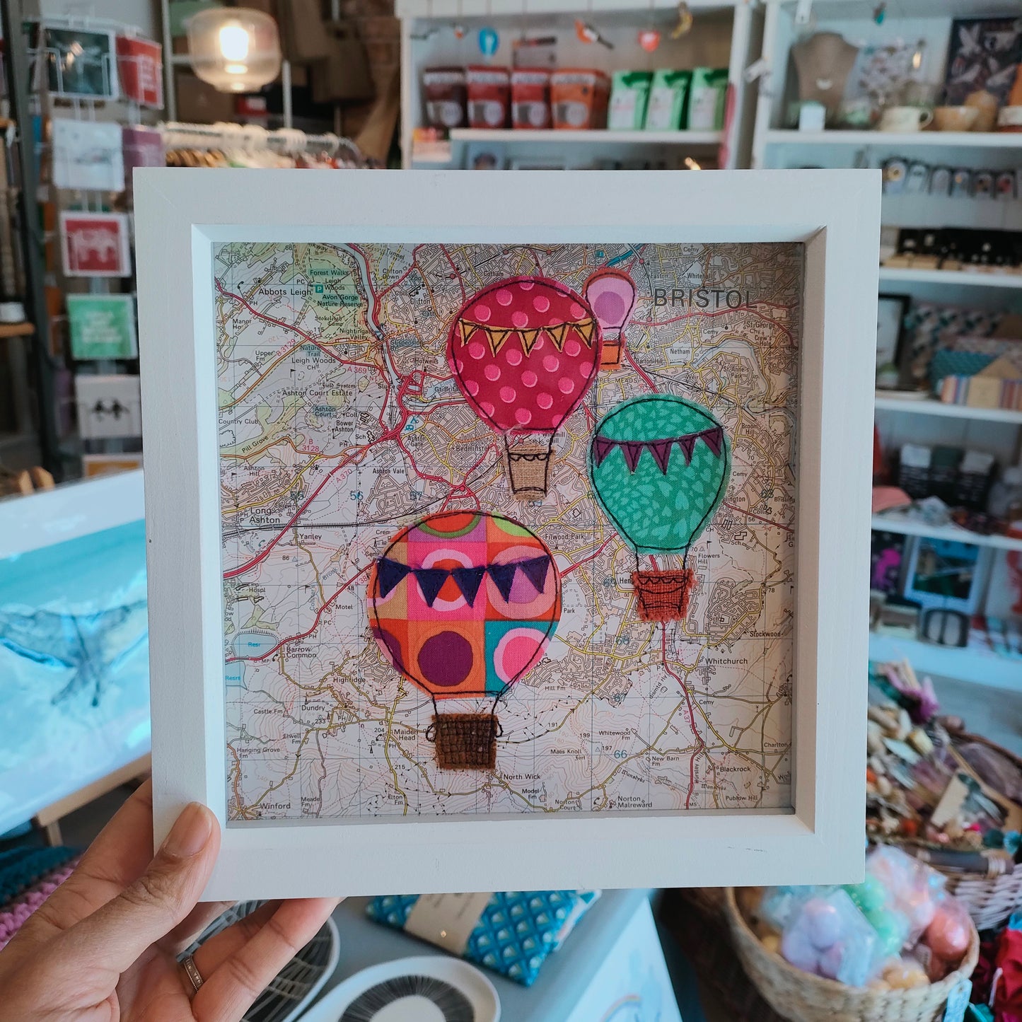 Framed Hot Air Balloon Picture
