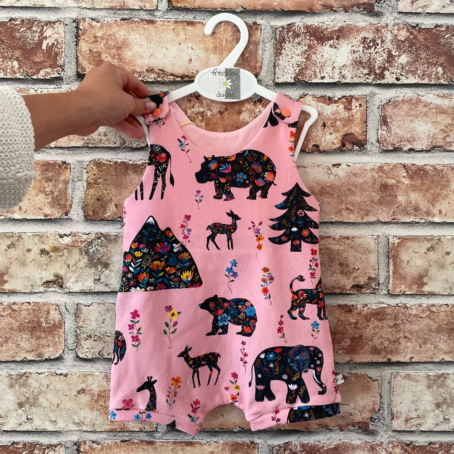 Floral Safari Animals Romper