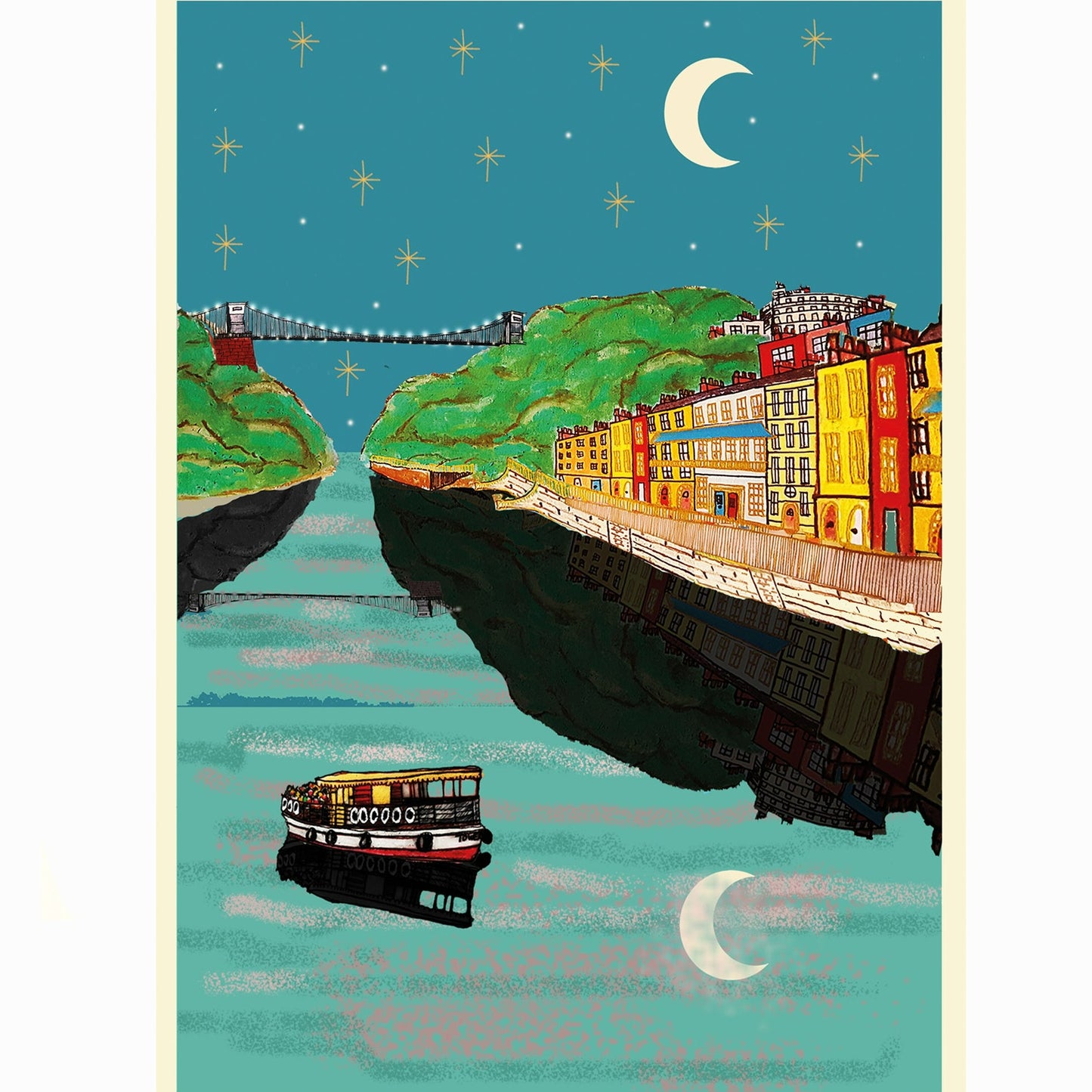 Bristol At Night Print A3