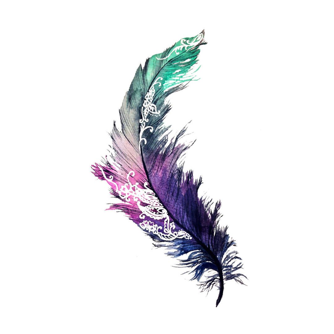 Henna Feather Card