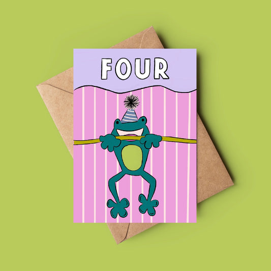 Birthday Frog Card (Age 4)