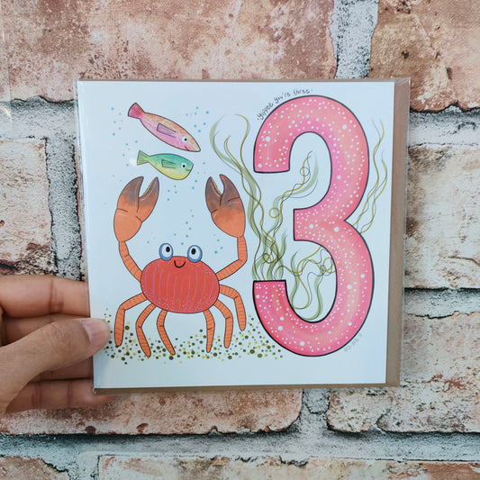 Age Card 3 Years Old