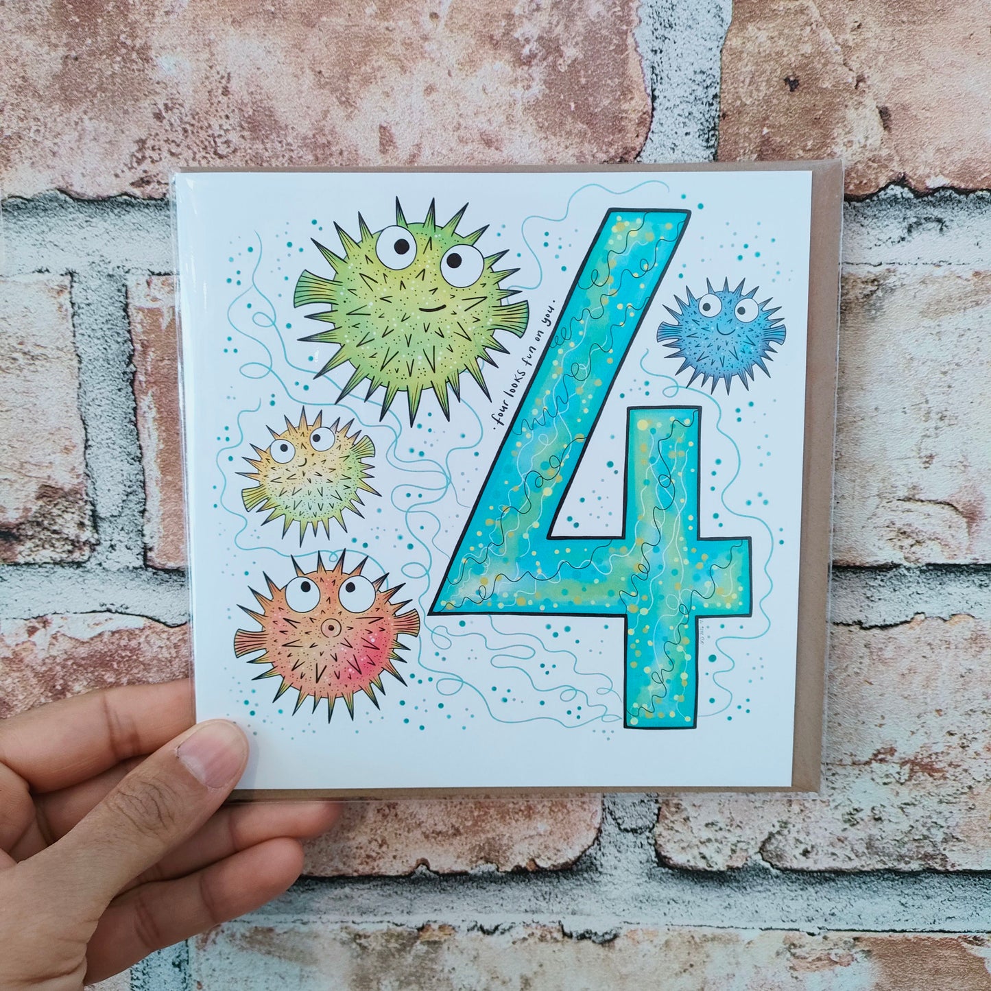Age Card 4 Years Old