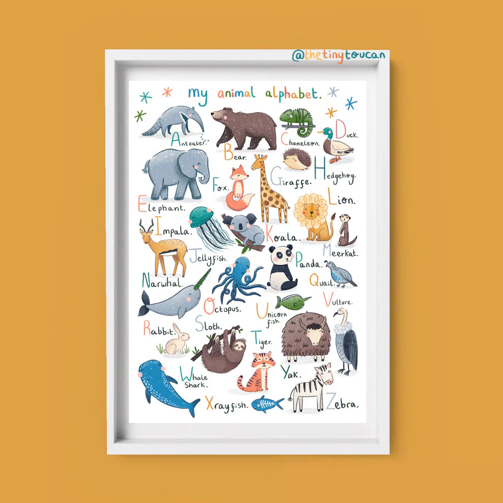 Animal ABC Print A4