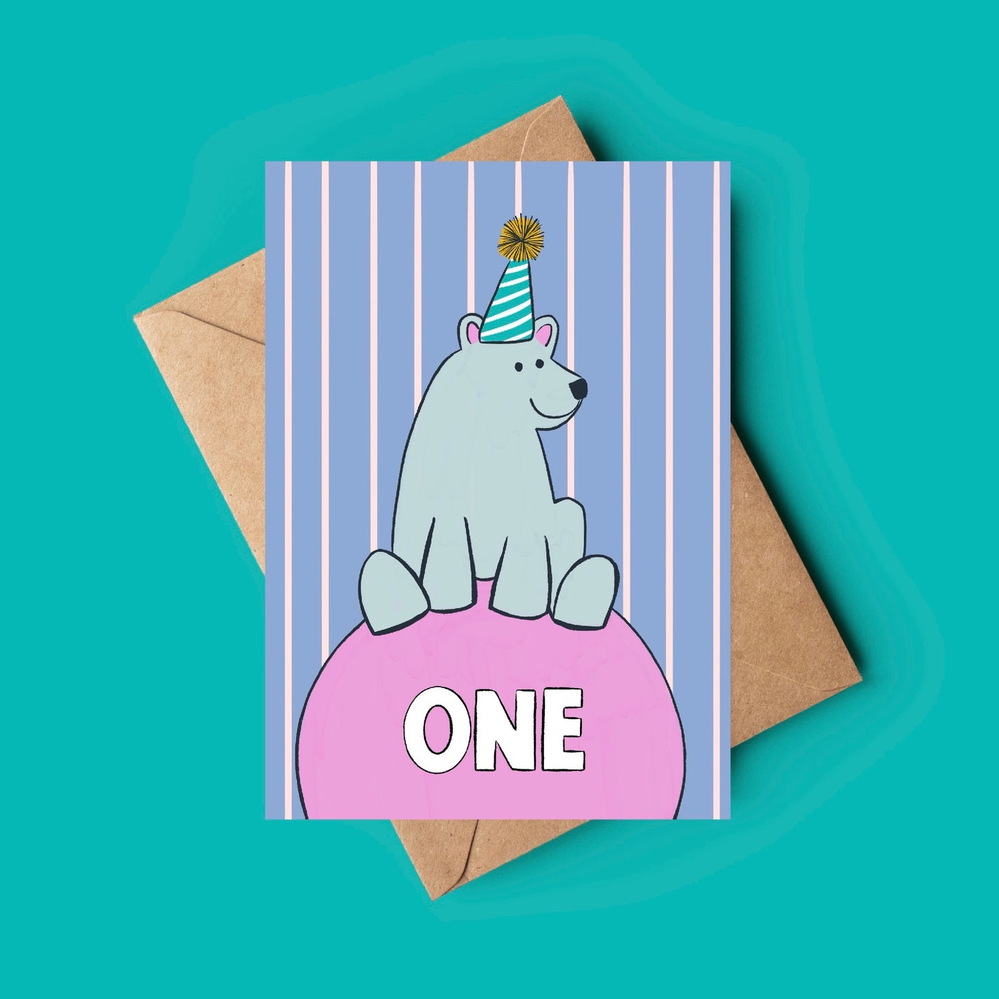 Birthday Bear Card (Age 1)
