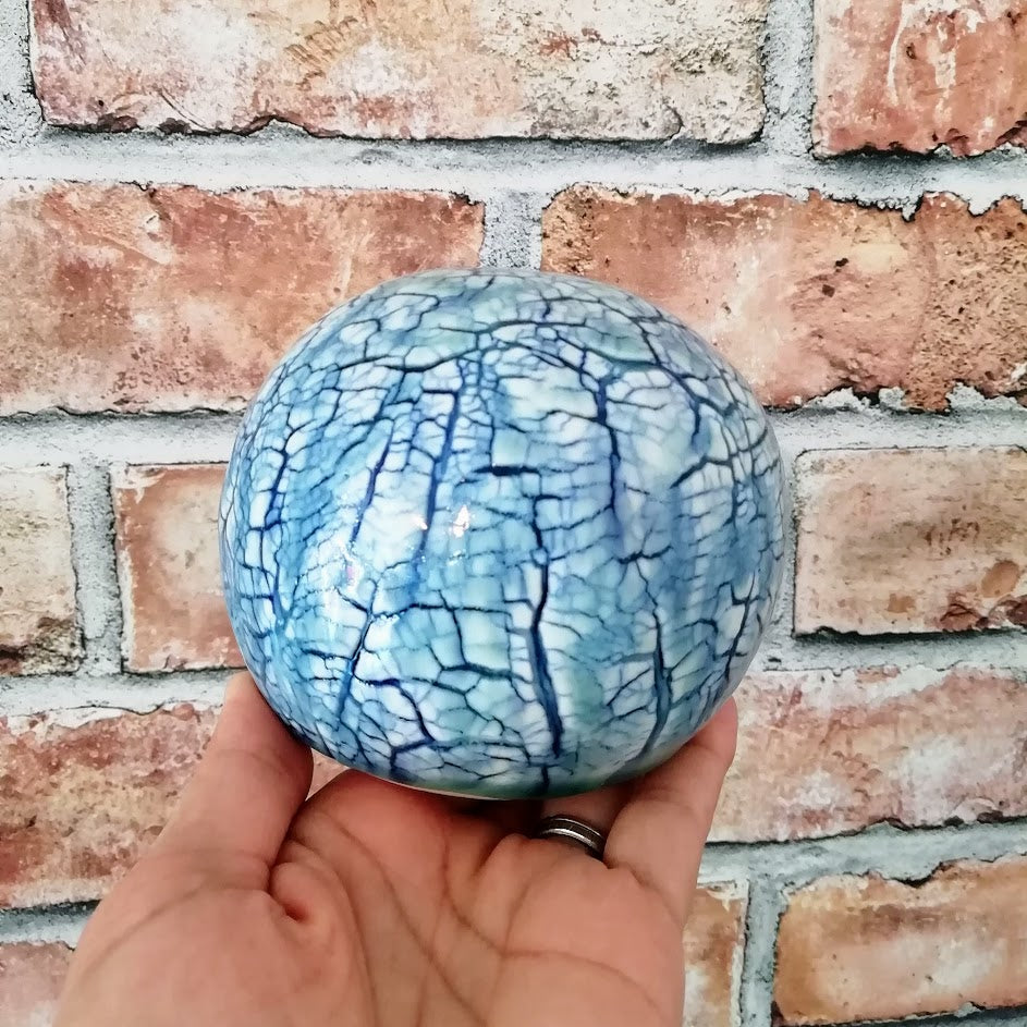 Blue Cracked Orb