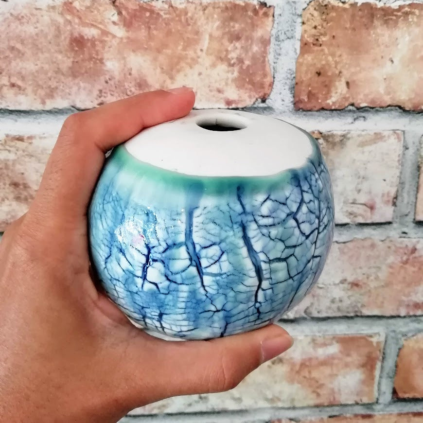 Blue Cracked Orb