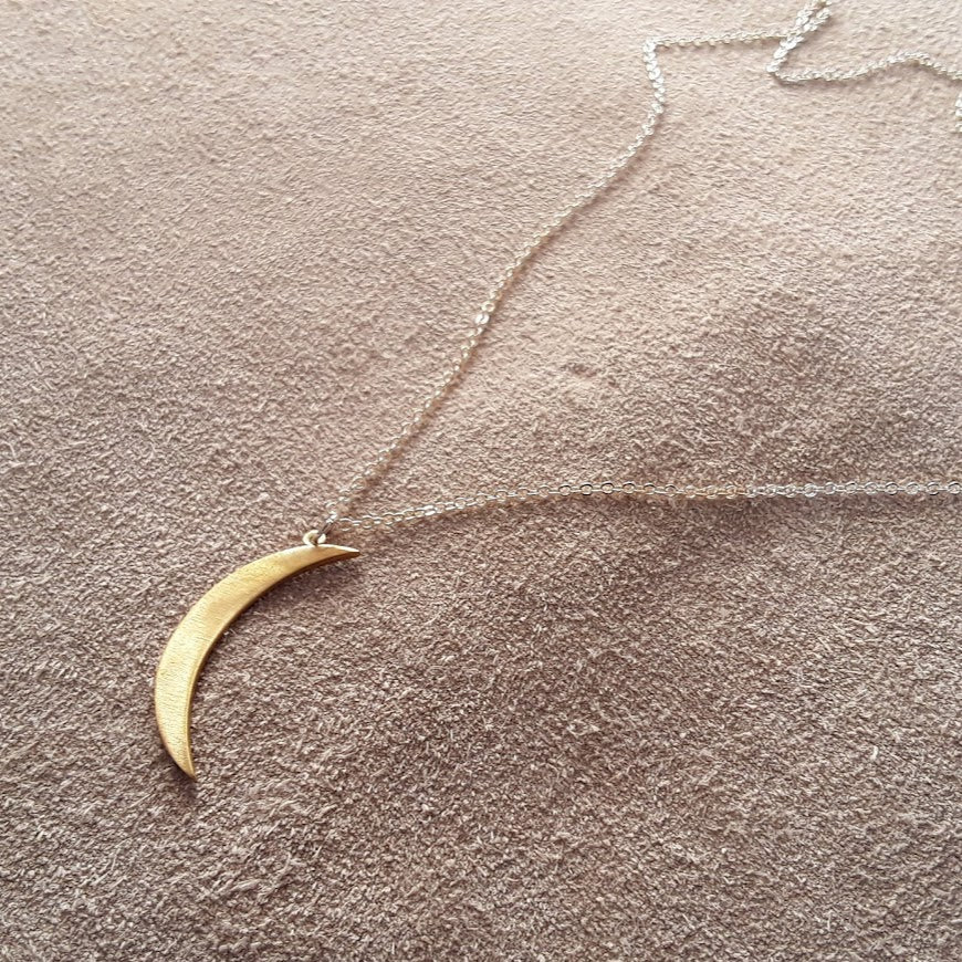Brass Moon Necklace
