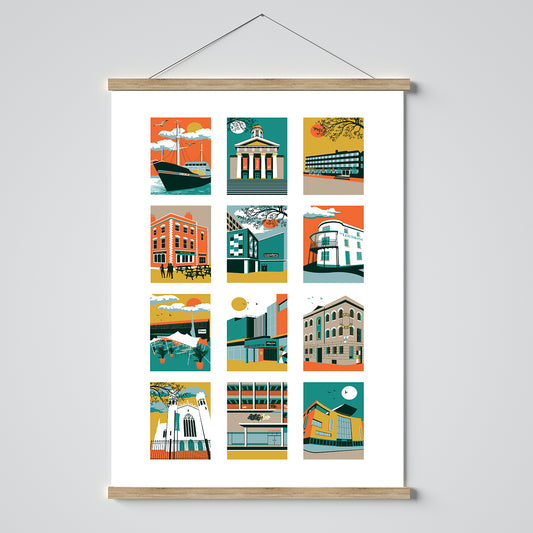 Bristol Music Venues Print A4