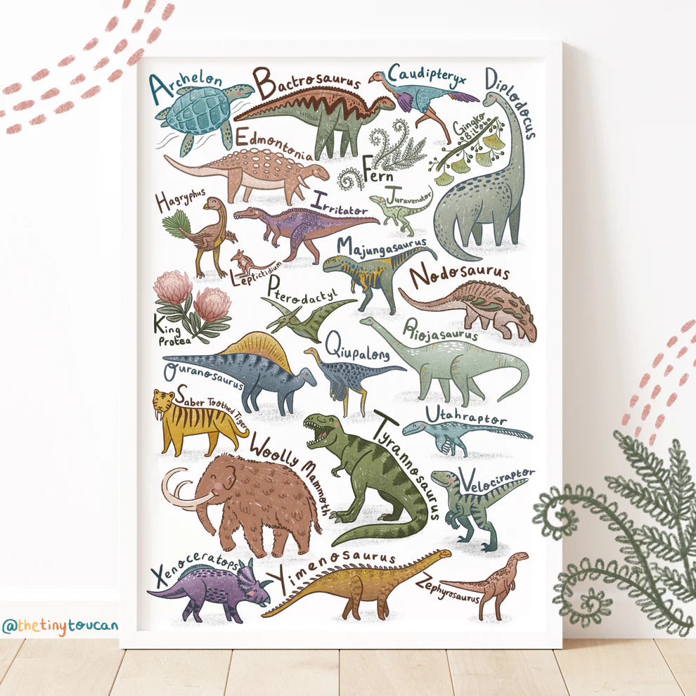 Dinosaur ABC Print A4