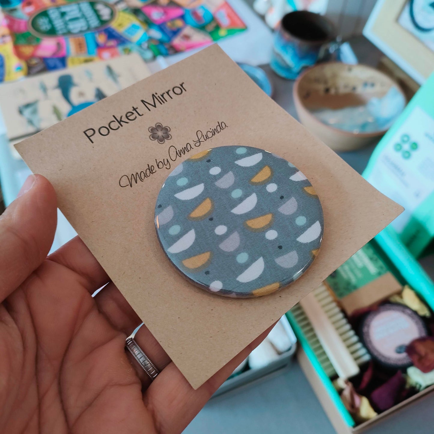 Fabric Backed Pocket Mirrors