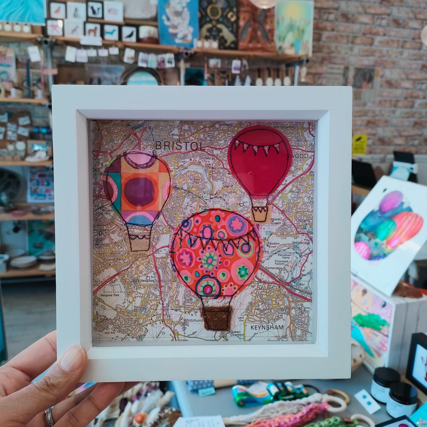 Framed Hot Air Balloon Picture