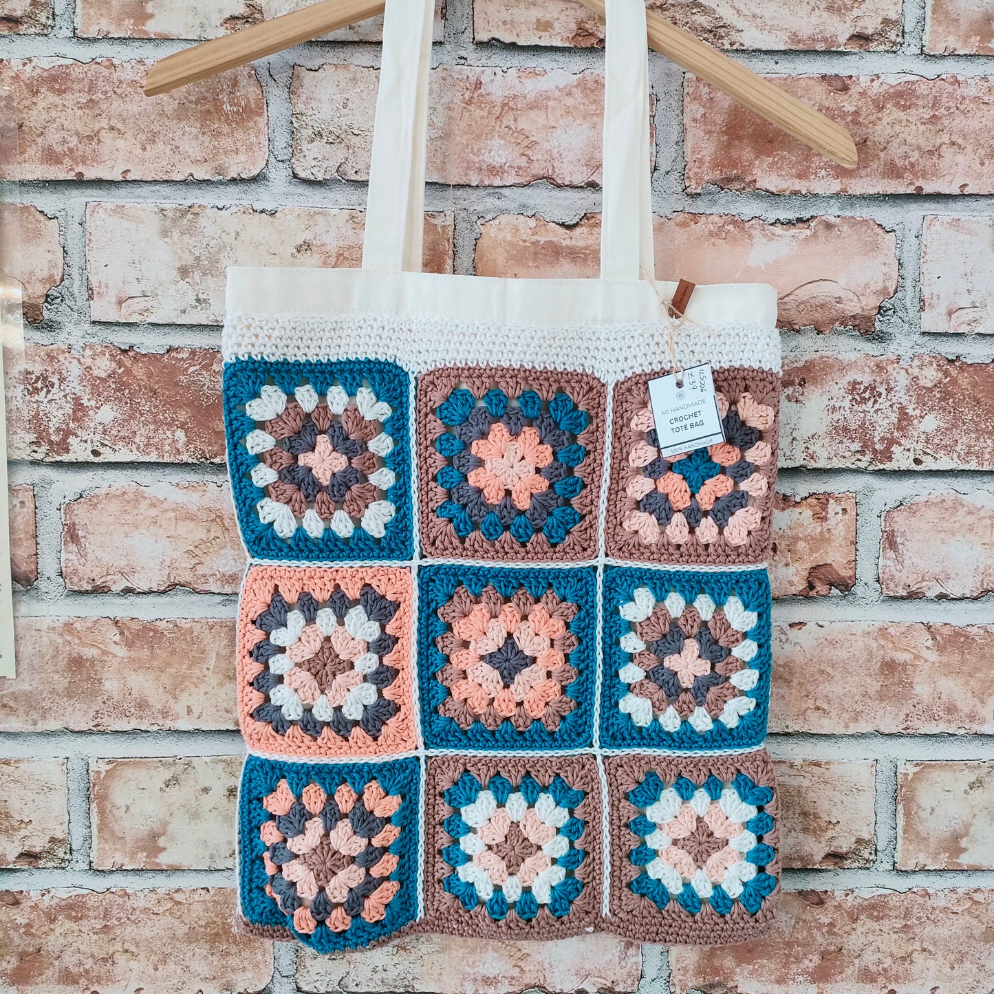 Colourful Crochet Tote Bag