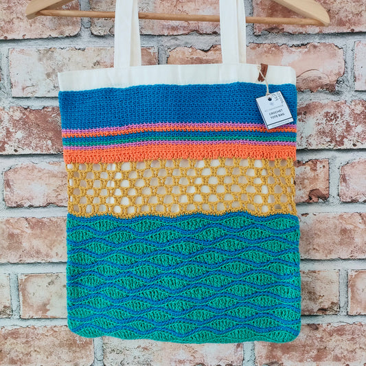Colourful Crochet Tote Bag