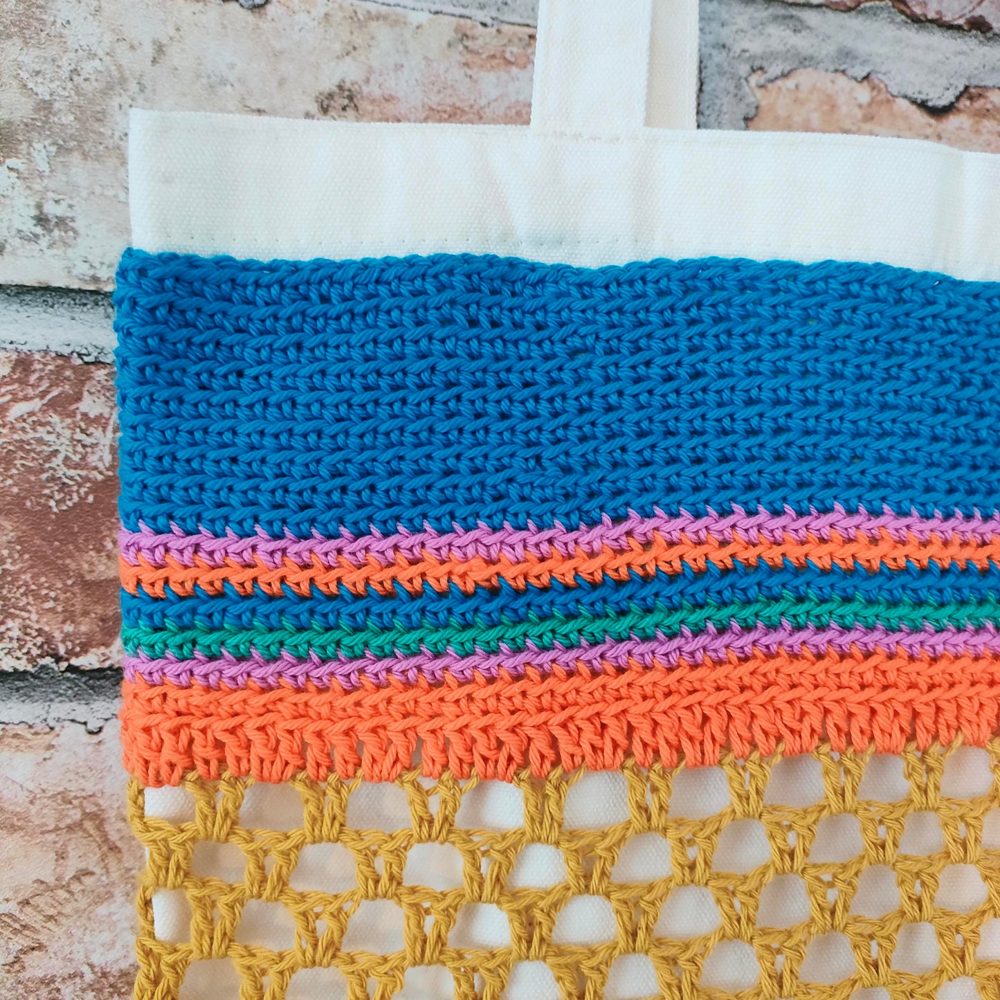 Colourful Crochet Tote Bag