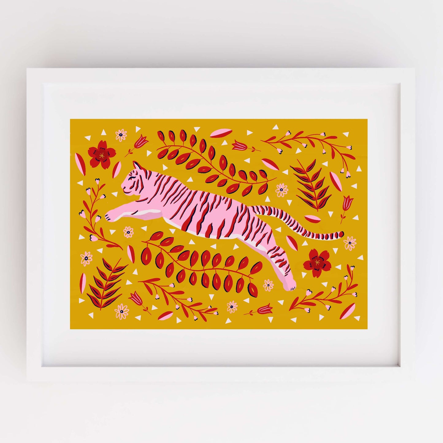 Yellow Tiger Print A4