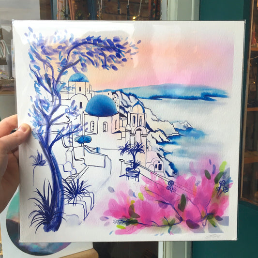 Santorini Print