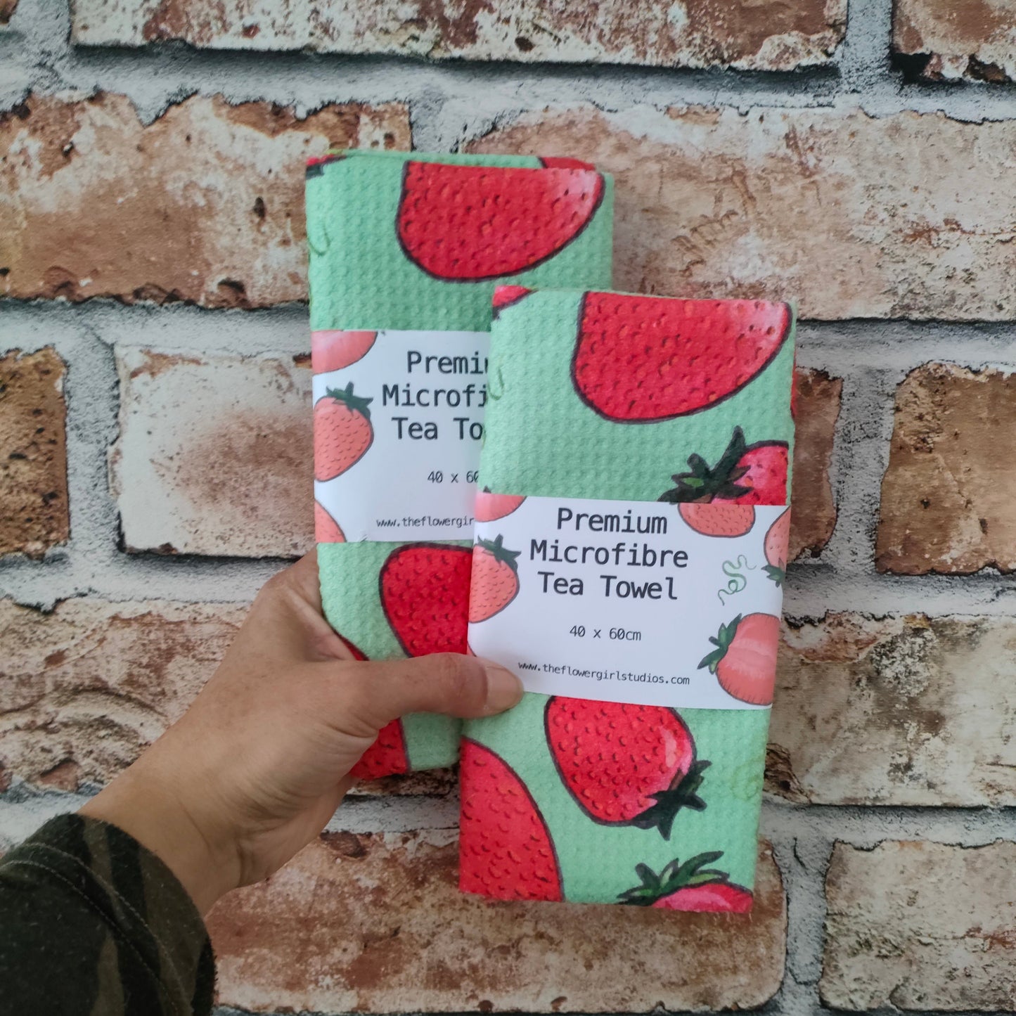 Strawberries Microfibre Tea Towel