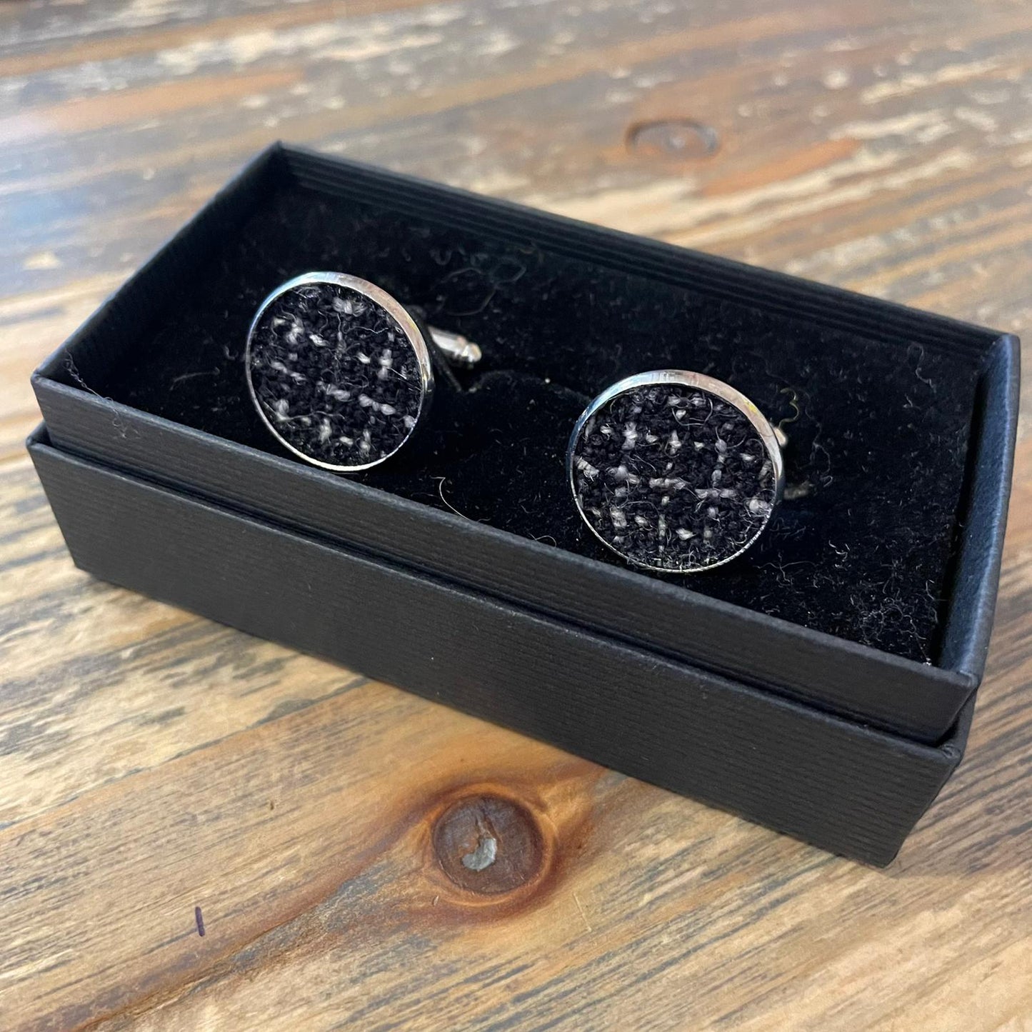 Cufflinks with Wool Design