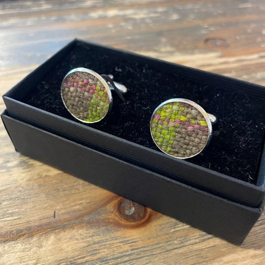 Cufflinks with Wool Design