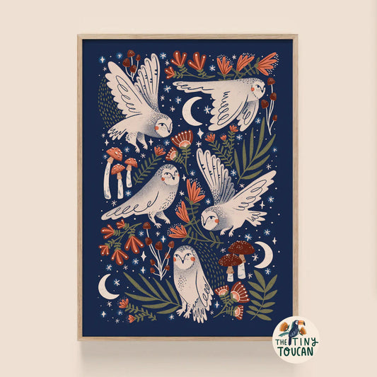 Owl Print A4