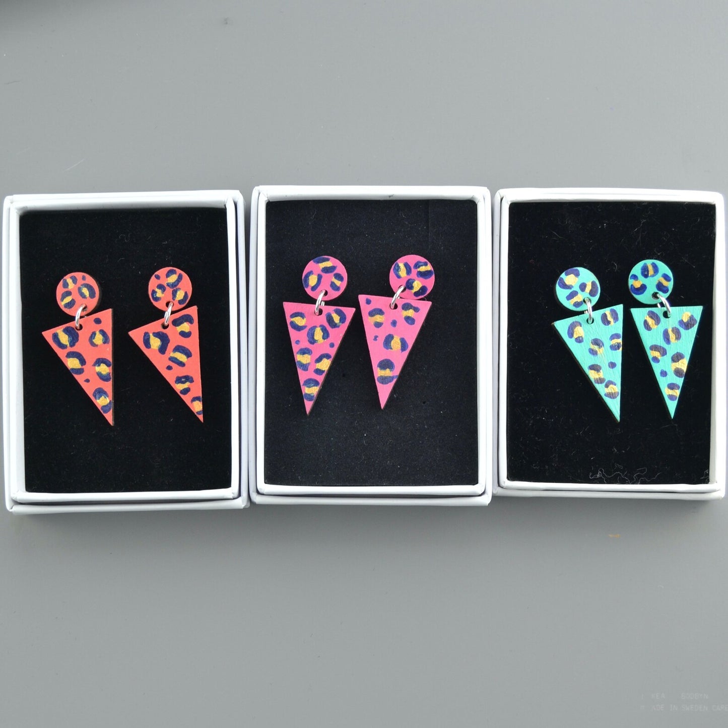 Two Part Leopard Earrings