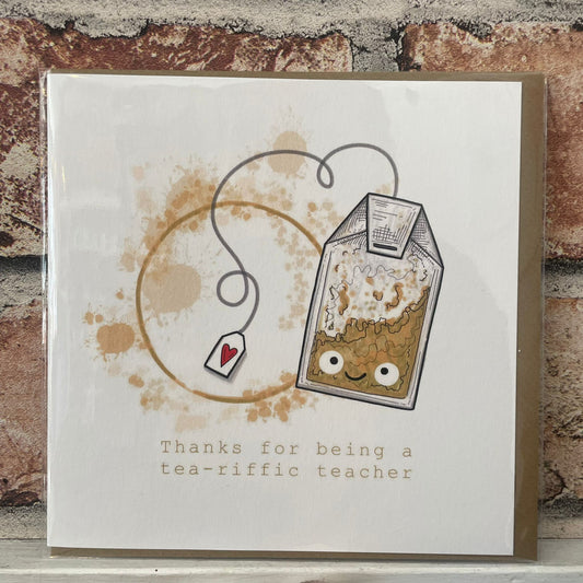 Tea-rific Teacher Card