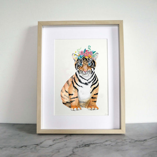 Floral Tiger Print A5