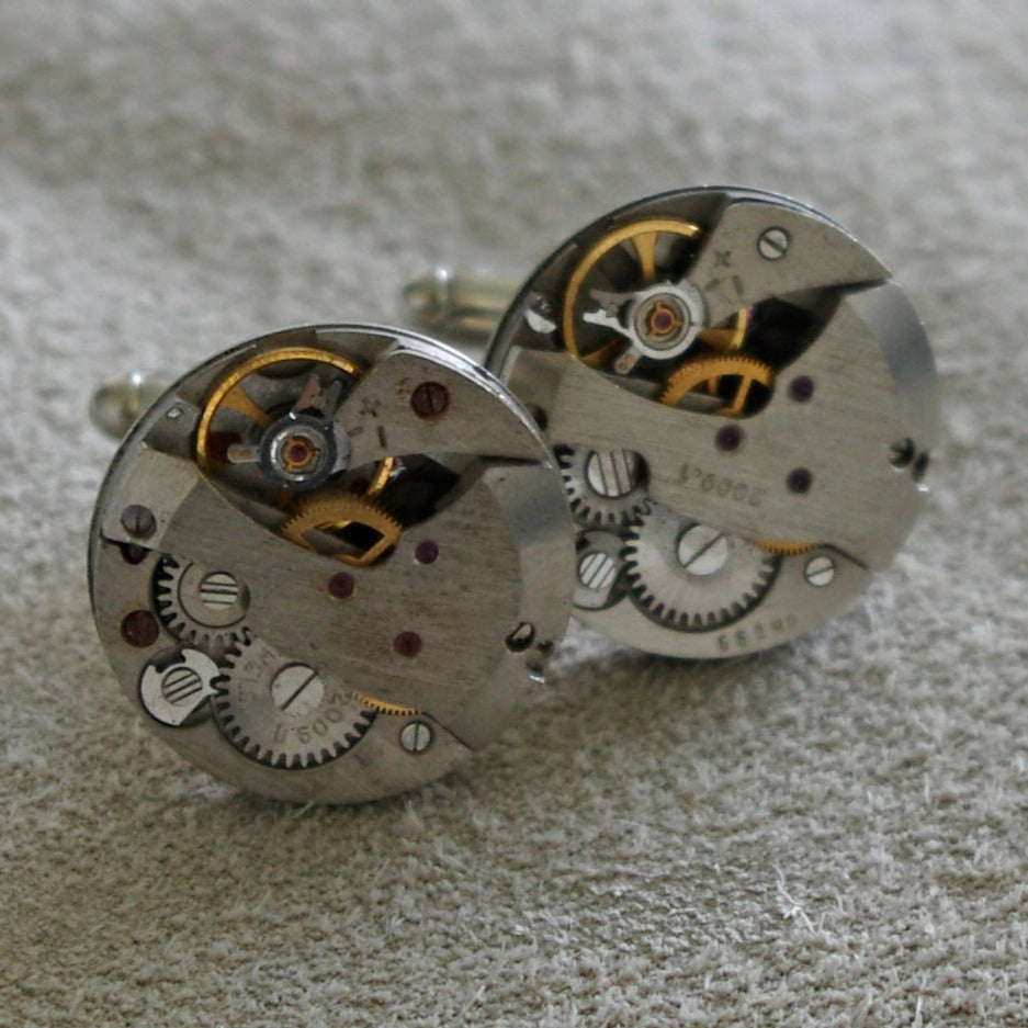 Circular Shaped Timepiece Cufflinks
