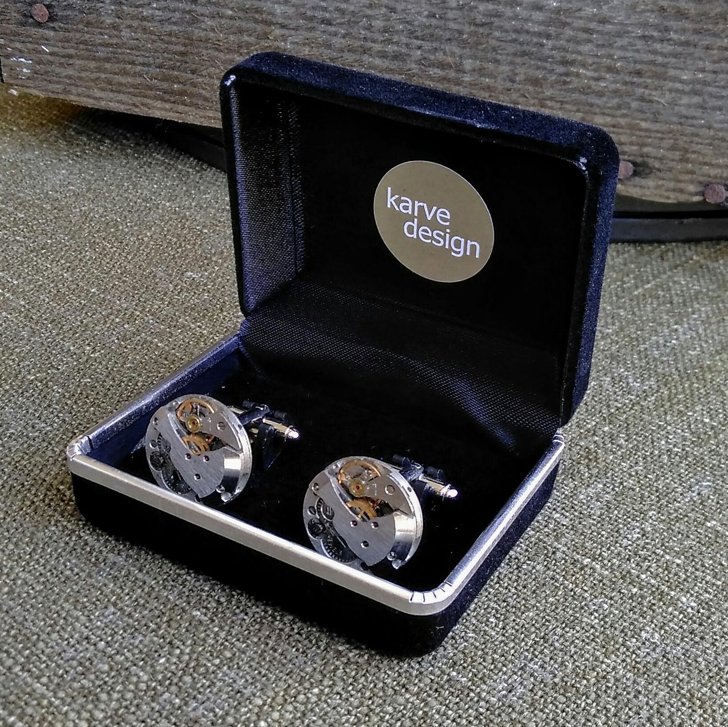 Circular Shaped Timepiece Cufflinks